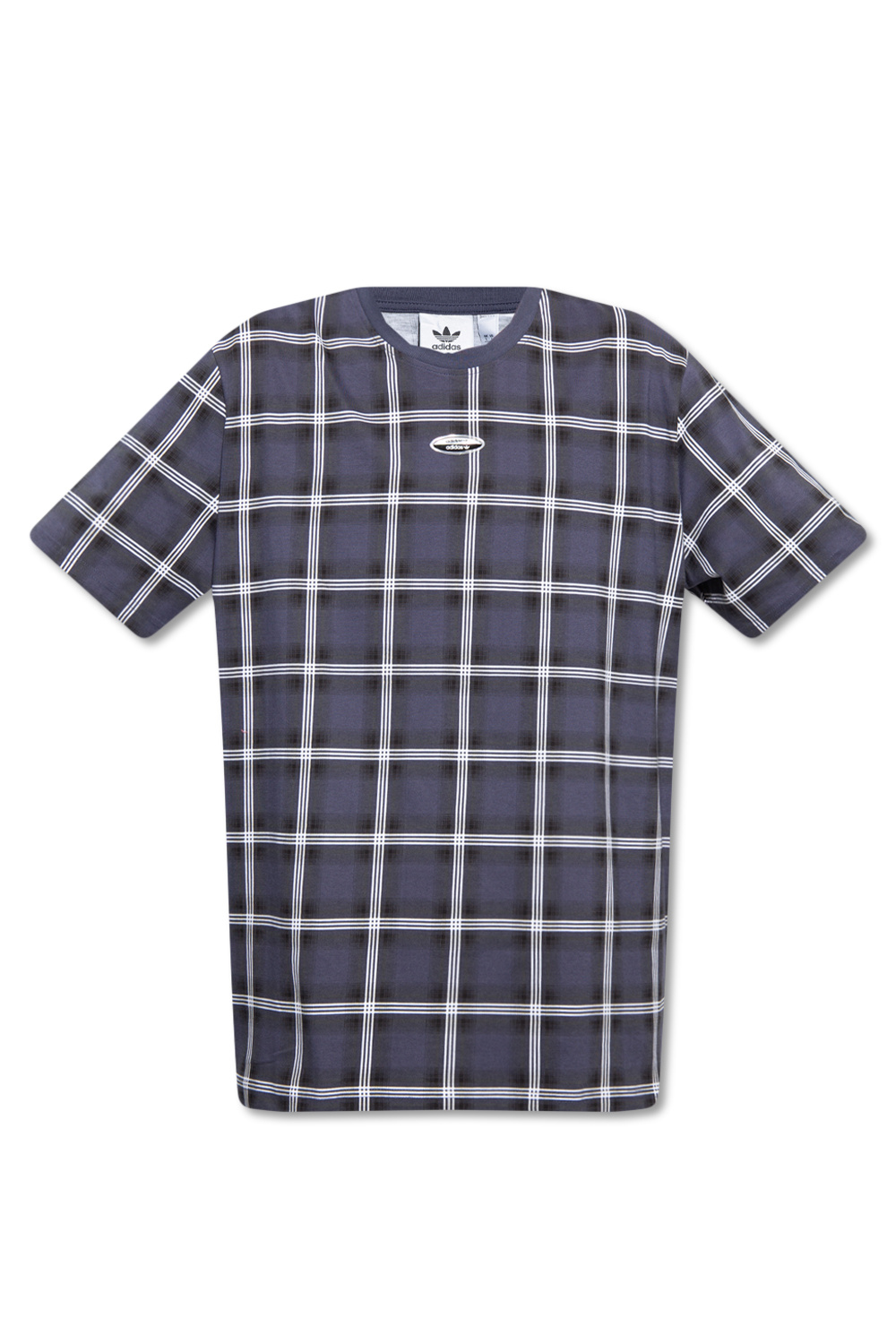 Adidas originals tartan 2024 t shirt navy